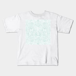 Dalmatian Green Minimal Spots - Polka Dots Kids T-Shirt